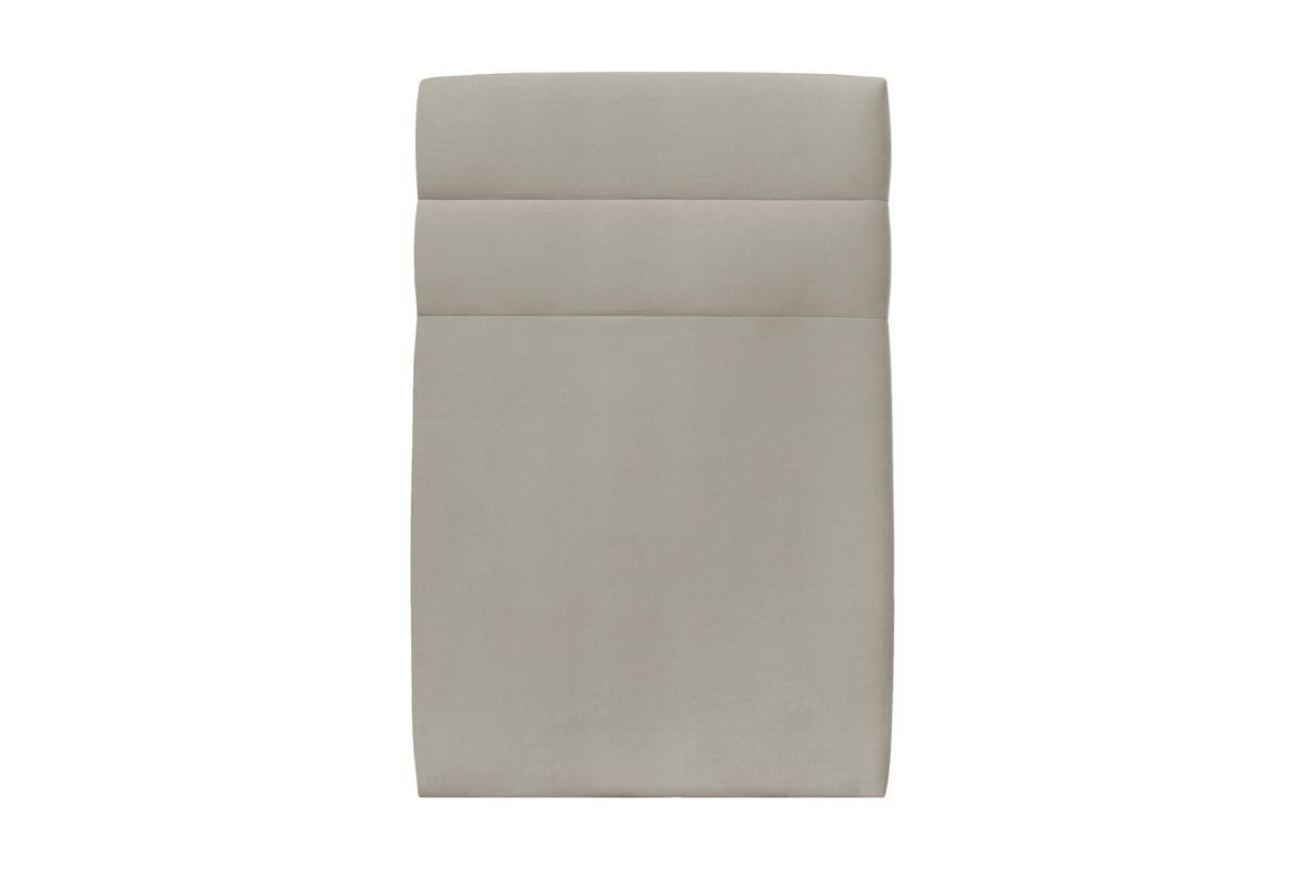 KOPFTEIL Modell Linien – Taupe Samtstoff 90 cm - Taupe/Beige, Holz (90/120/10cm) - Sommeil de Plomb