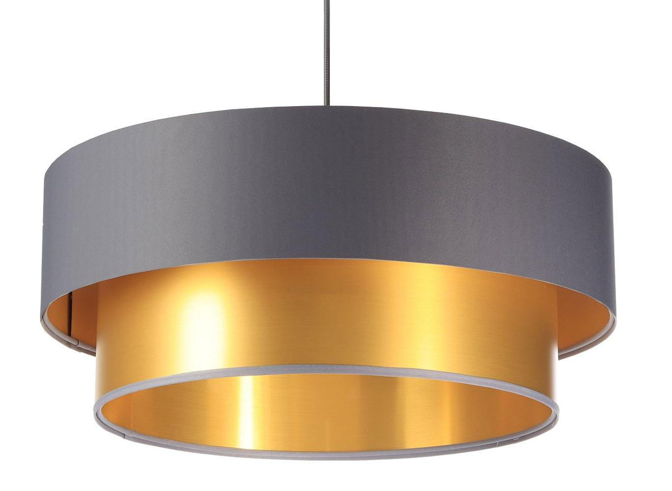 HÄNGELEUCHTE Grau 50/20 cm - Goldfarben/Grau, Kunststoff (50/1/20cm) - ONZENO
