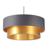 HÄNGELEUCHTE Grau 50/20 cm - Goldfarben/Grau, Kunststoff (50/1/20cm) - ONZENO