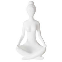 YOGA Figur 29 cm - Weiß, Kunststoff (15/29/20cm) - Boltze Home