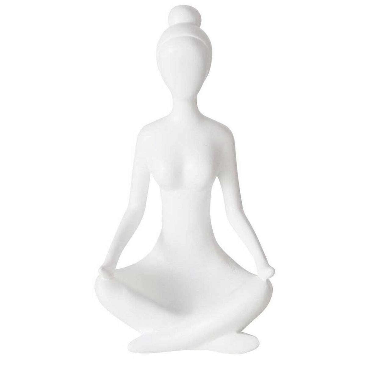 YOGA Figur 29 cm - Weiß, Kunststoff (15/29/20cm) - Boltze Home