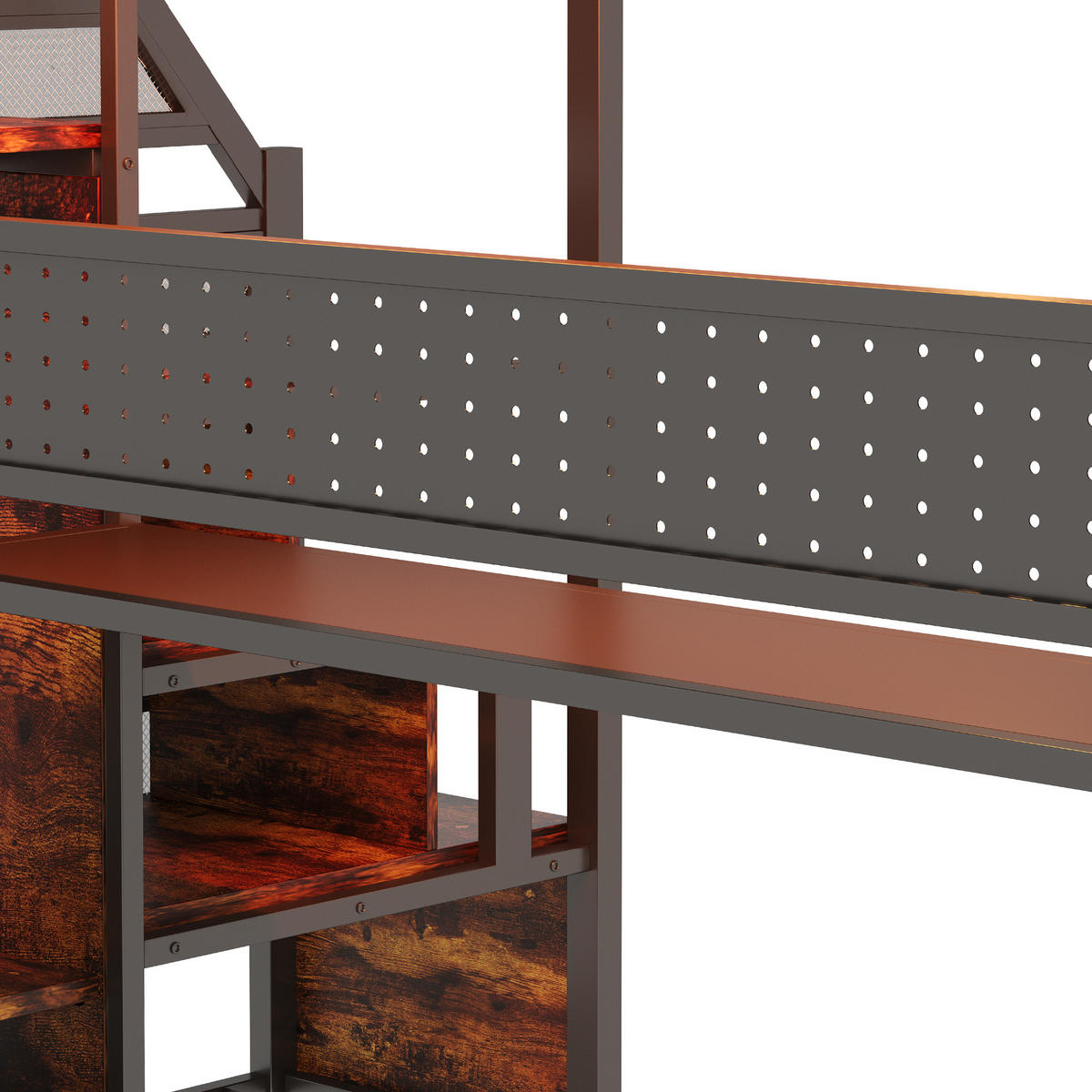 HOCHBETT Metall 90/200 cm Schwarz - Schwarz, Holz/Metall - Raumix