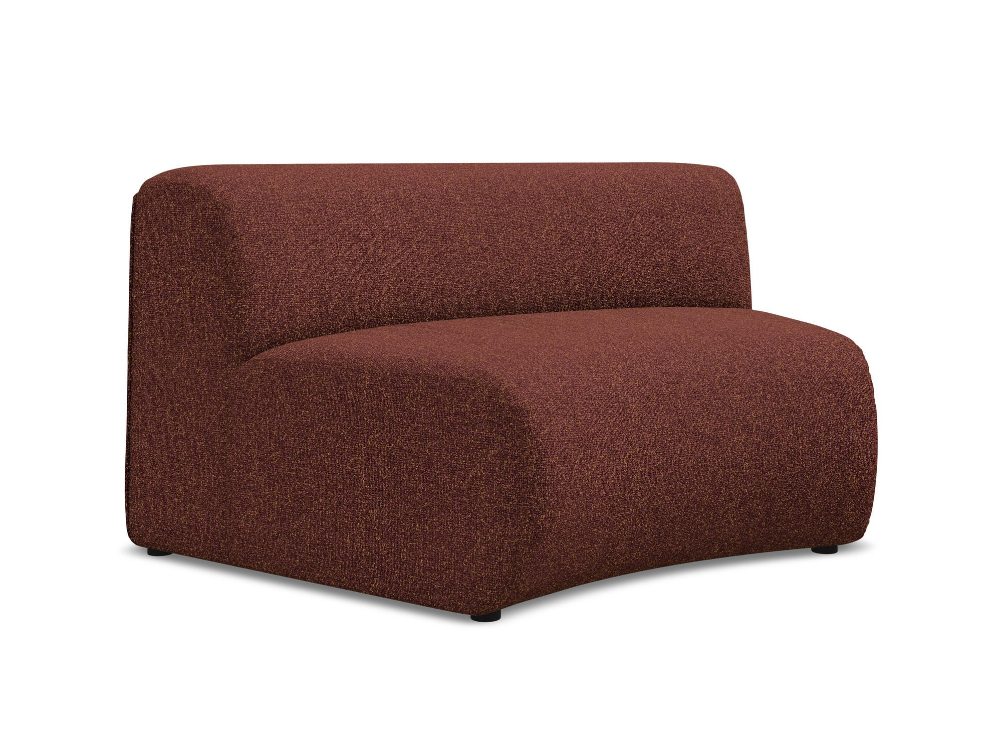 SOFAELEMENT Strukturstoff Stoff Rot - Bordeaux/Rot, Kunststoff/Textil (147/70/89cm) - Makamii