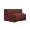 SOFAELEMENT Strukturstoff Stoff Rot - Bordeaux/Rot, Kunststoff/Textil (147/70/89cm) - Makamii
