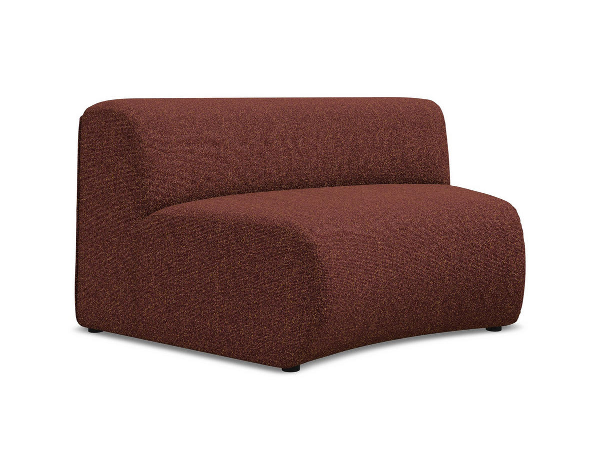 SOFAELEMENT Strukturstoff Stoff Rot - Bordeaux/Rot, Kunststoff/Textil (147/70/89cm) - Makamii