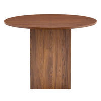 ESSTISCH aus MDF 100x100x76 cm Walnussfarben mit offenen Stauraumfächern und pflegeleichter Tischplatte - Walnussfarben, Holzwerkstoff (100/100/76cm) - Modfu