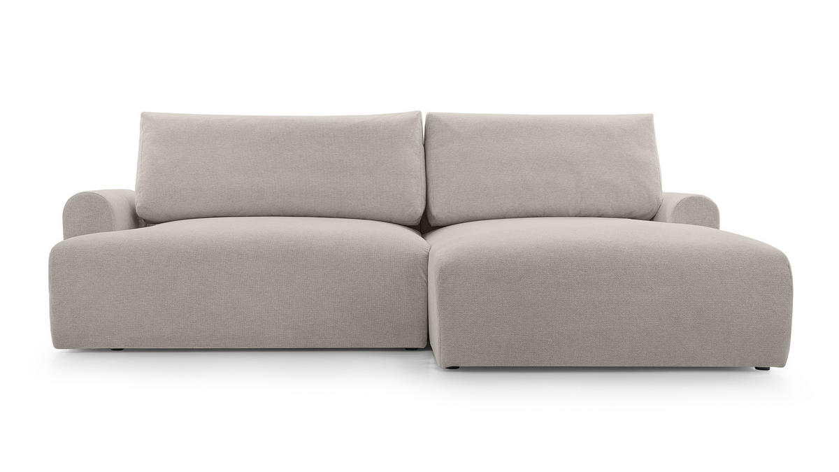 ECKSOFA mit Schlaffunktion Brauel, Beige - Beige, Textil (150/260cm) - Meblito