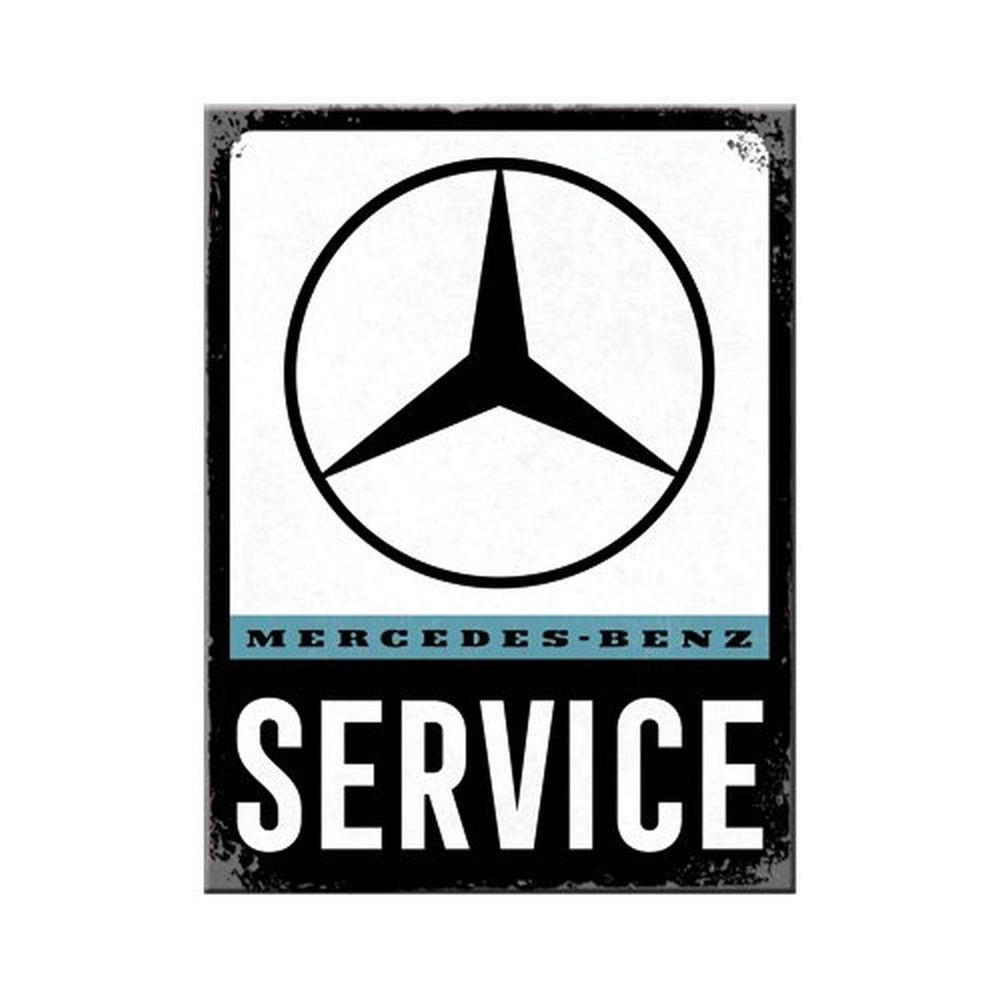MAGNET 6/8 cm Mercedes-Benz Service - Multicolor, Metall (6/8/0.1cm) - Nostalgic-Art