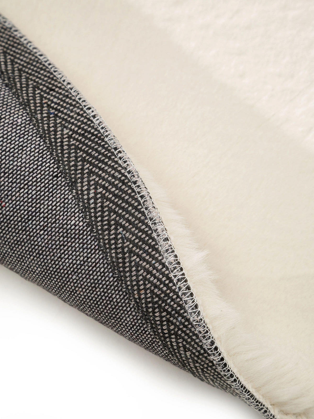 KUNSTFELL-TEPPICH Dave Cream ø 80 cm rund - Creme, Textil (80/80cm) - benuta Nest