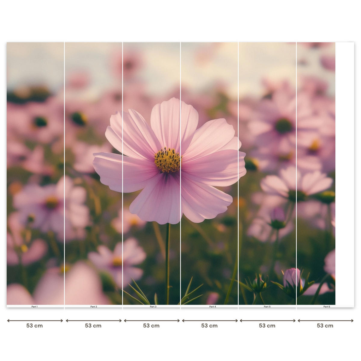 TAPETE - Blumen - Lila - Unscharf - 300x240 cm - Rosa, Papier (300/240cm) - OnlyWow