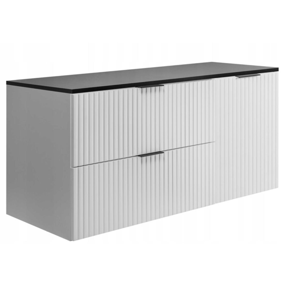 WASCHBECKUNTERSCHRANK FLOW + Platte Weiß matt 100/57/46 cm - Weiß, Holzwerkstoff (100/57/46cm) - Rodan