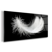 GLASBILD 140x70 cm Moderne Kunst - Schwarz, Glas (140/70cm) - TULUP