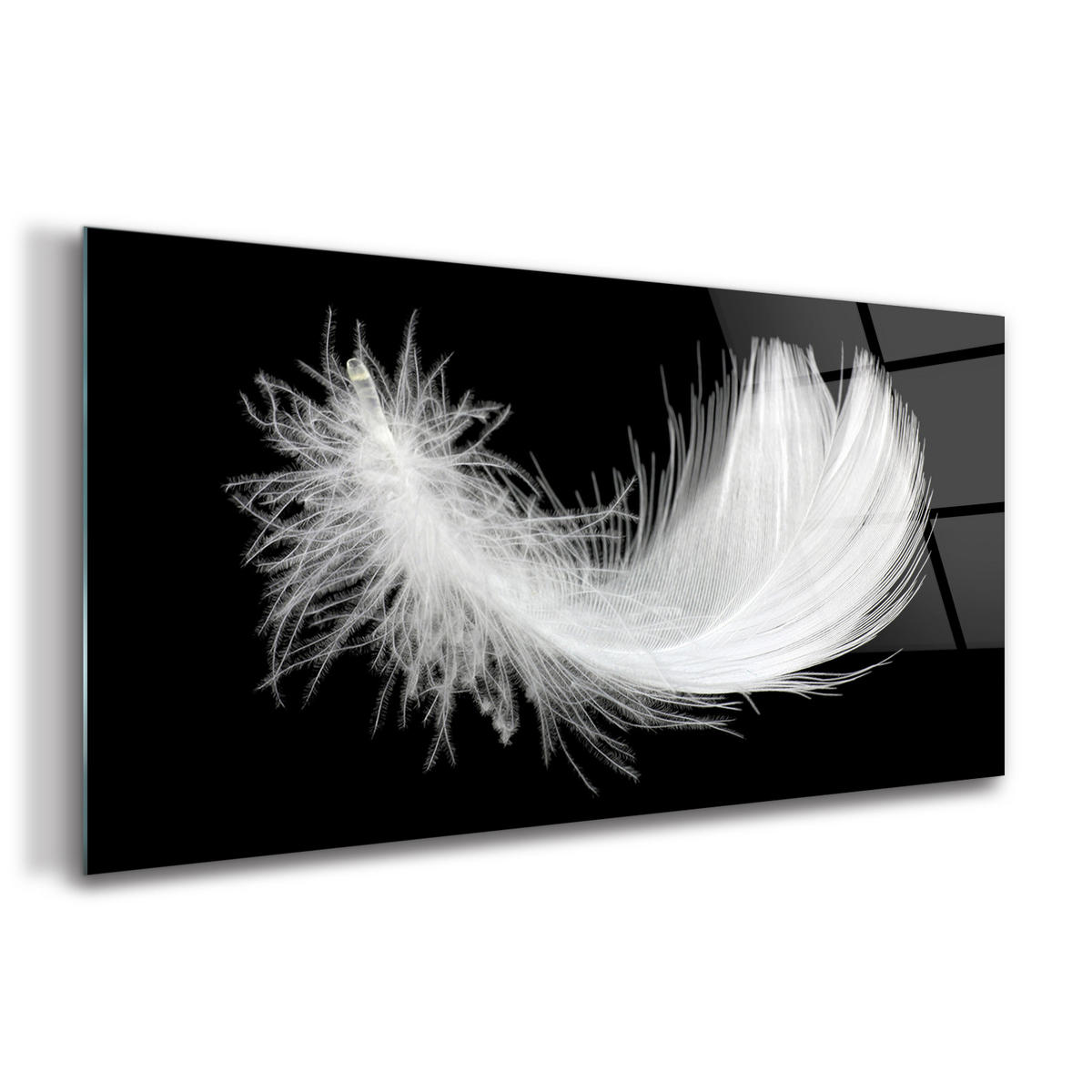 GLASBILD 140x70 cm Moderne Kunst - Schwarz, Glas (140/70cm) - TULUP