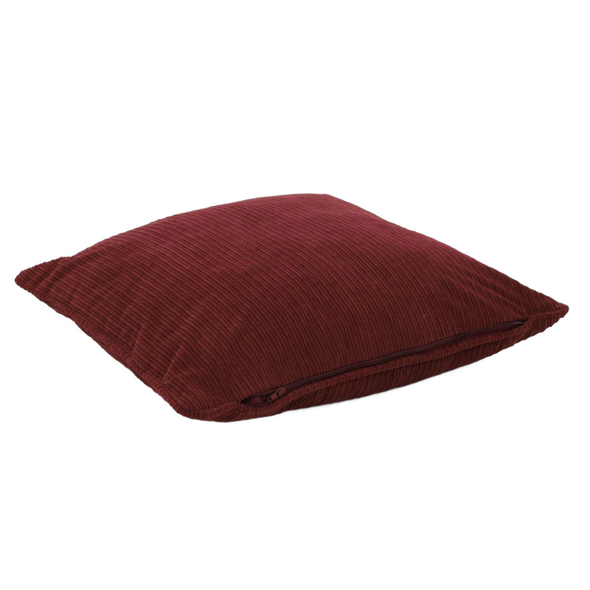 DEKOKISSEN Kordsamt 40/40 cm - Weinrot, Textil (40/40cm) - Home Styling Collection