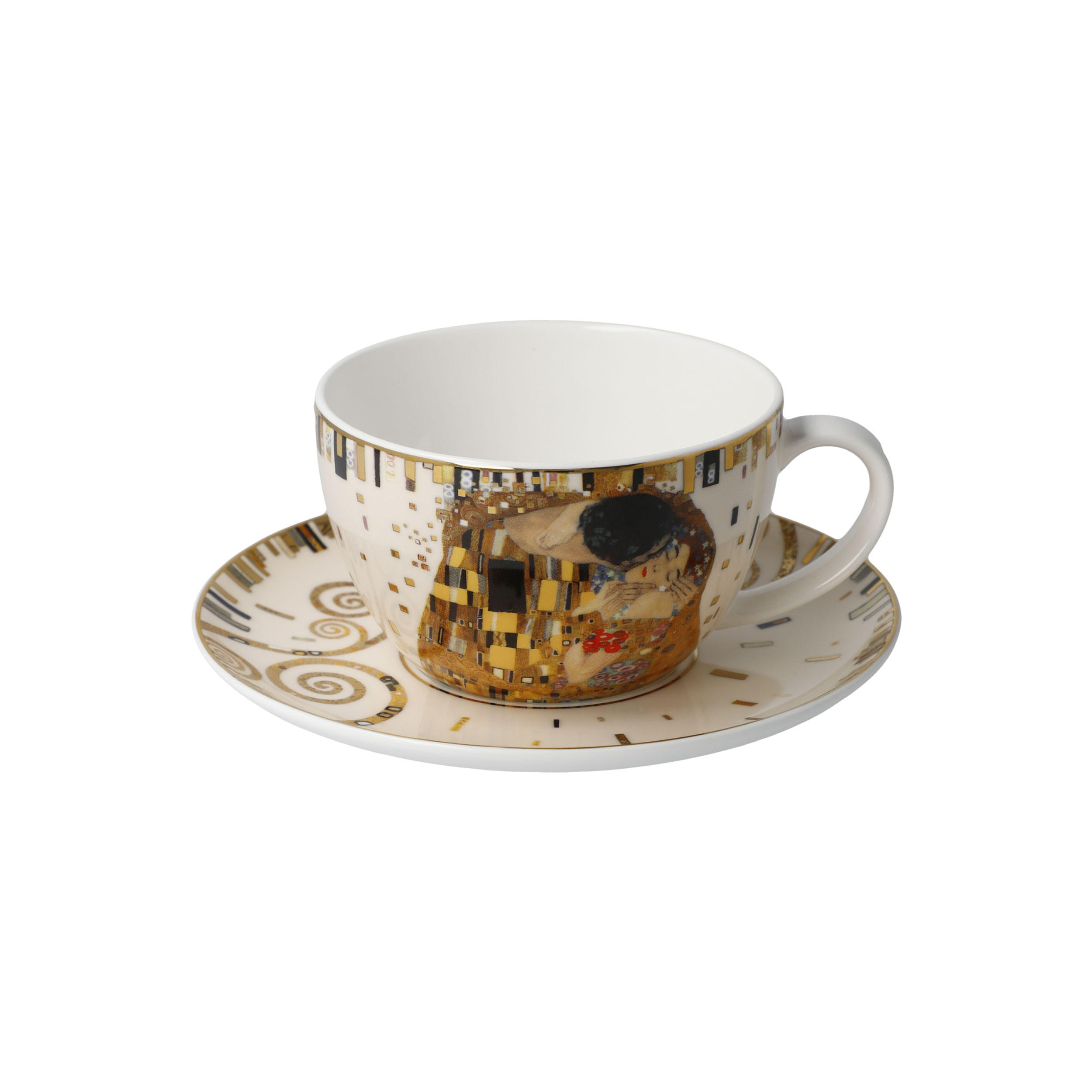 TEETASSE Gustav Klimt Der Kuss, Fine Bone China, Bunt, 250 ml - Multicolor, Keramik (0.25L) - Goebel