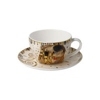 TEETASSE Gustav Klimt Der Kuss, Fine Bone China, Bunt, 250 ml - Multicolor, Keramik (0.25L) - Goebel