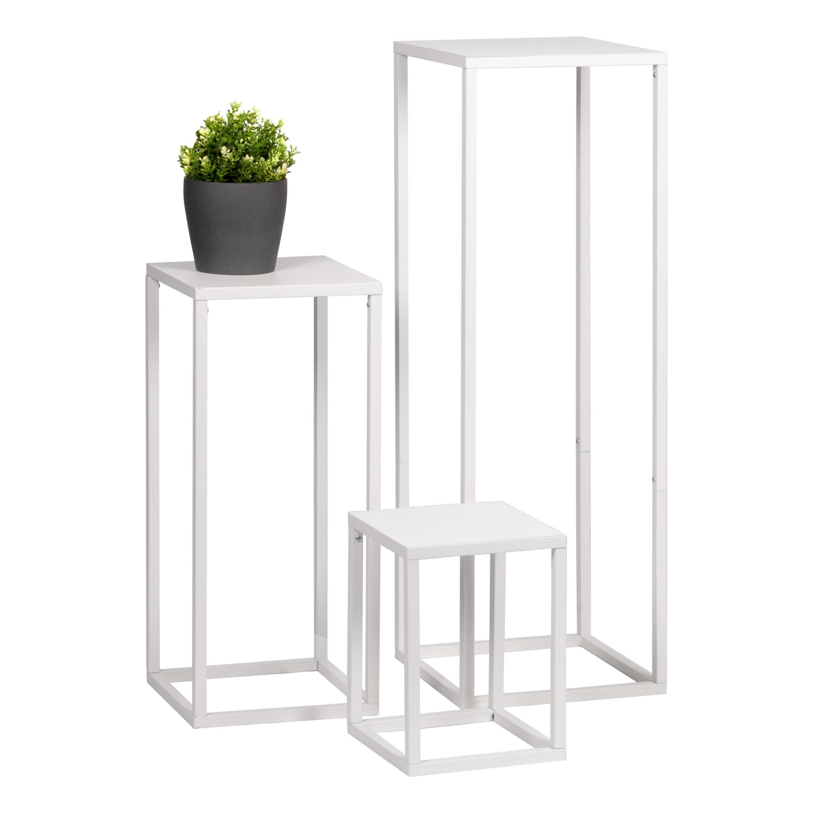 bremermann Blumenhocker Weiß 30x90x30 cm
