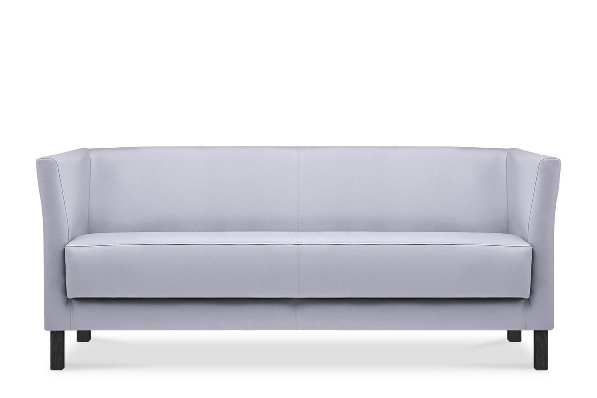3-SITZER-SOFA ESPECTO Lederoptik, grau - Schwarz/Grau, Textil (67/71/171cm) - KONSIMO®
