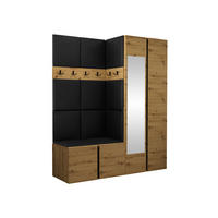 GARDEROBEN-SET Orion XII - Schwarz/Eiche Artisan, Holzwerkstoff/Kunststoff (158/186/46cm) - MIRJAN24