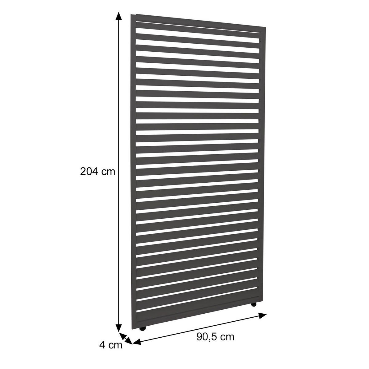 PANEELE FÜR PERGOLA Anthrazit 4er-Set-Set - Anthrazit, Metall (369/204/4cm) - MCW