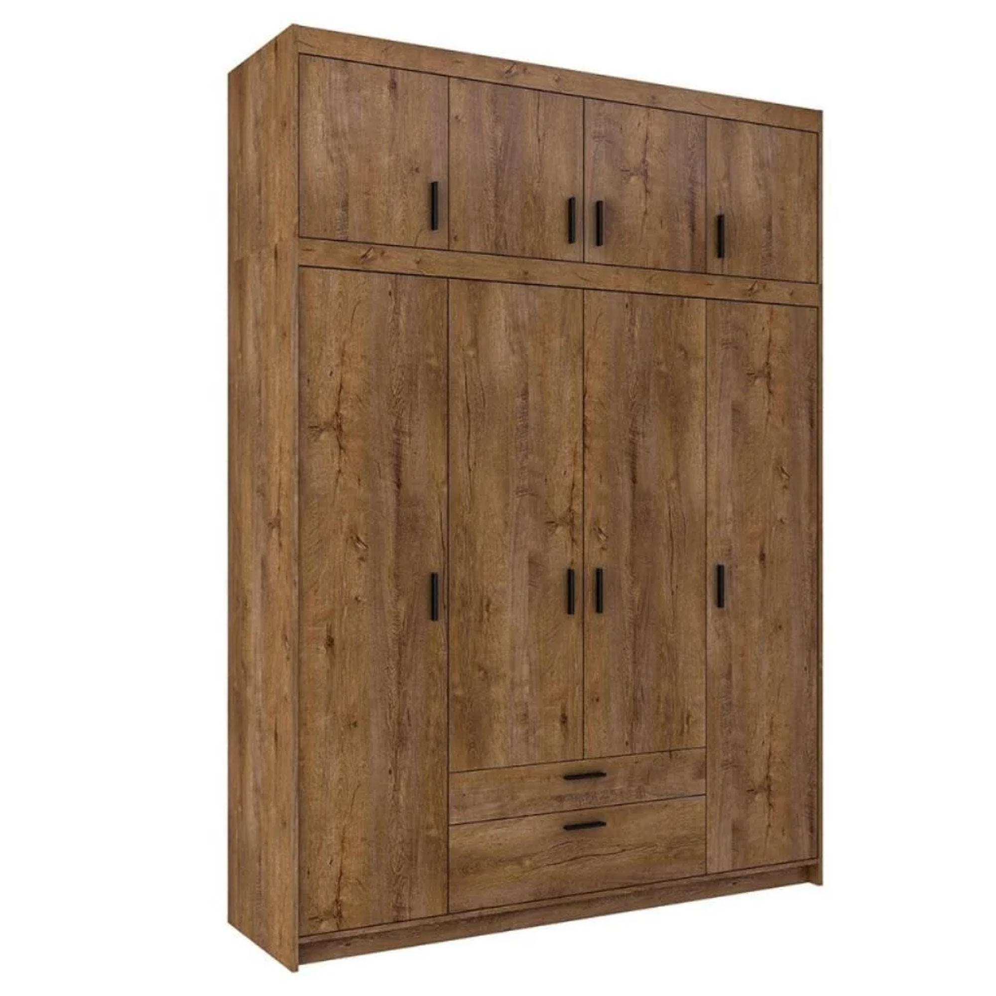Beautysofa Drehtürenschrank Eiche 176x245x53 cm
