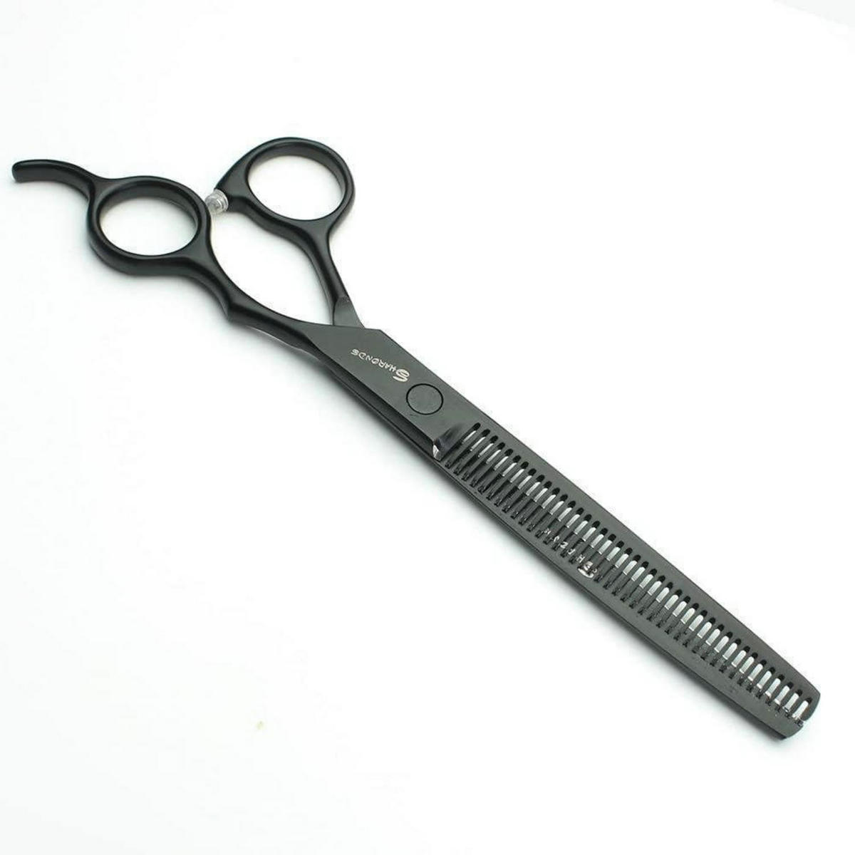 HAARSCHERE Set 7 Zoll Schwarz Edelstahl 2-teiliges Set - Schwarz, Metall (5/1/17.8cm)
