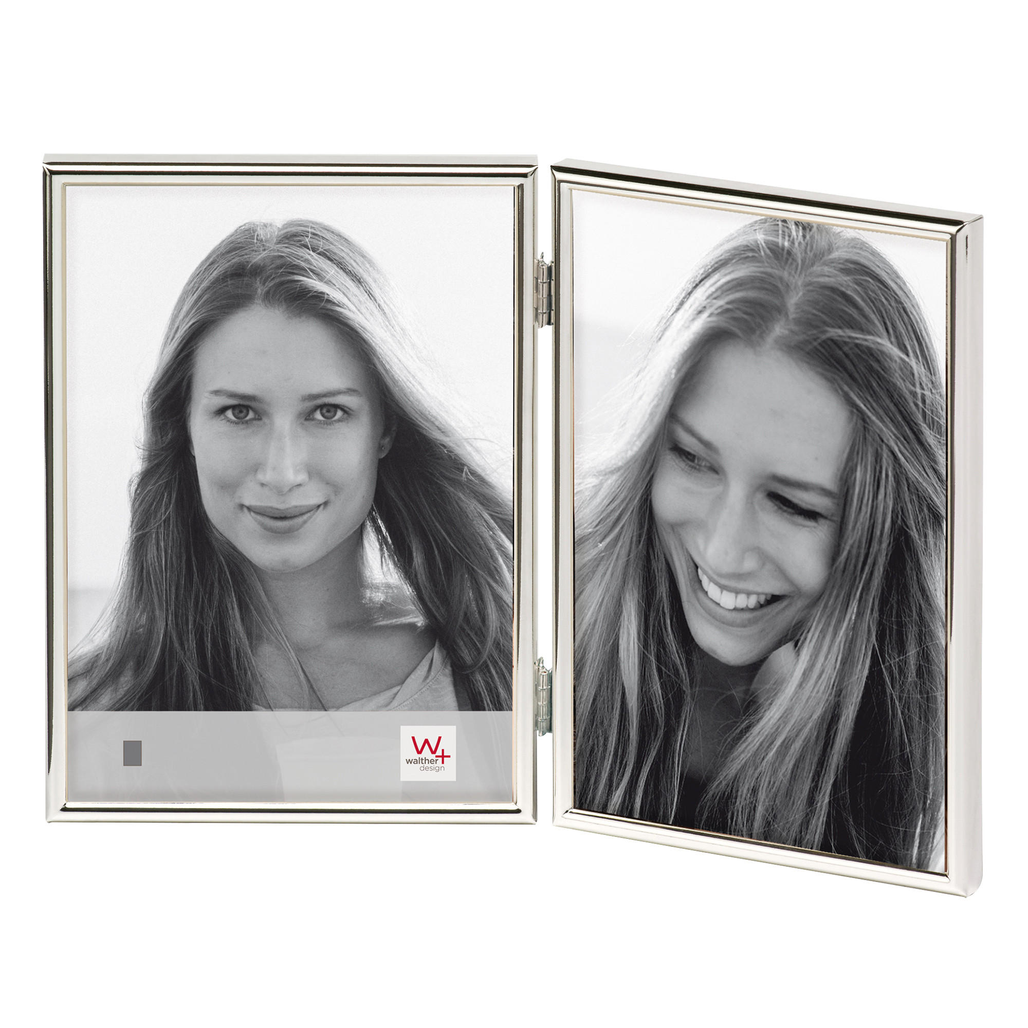 BILDERRAHMEN Chloe 2x9x13 cm, silber, vertikal - Silberfarben, Metall (9.9/13.7/1cm) - EMIX24