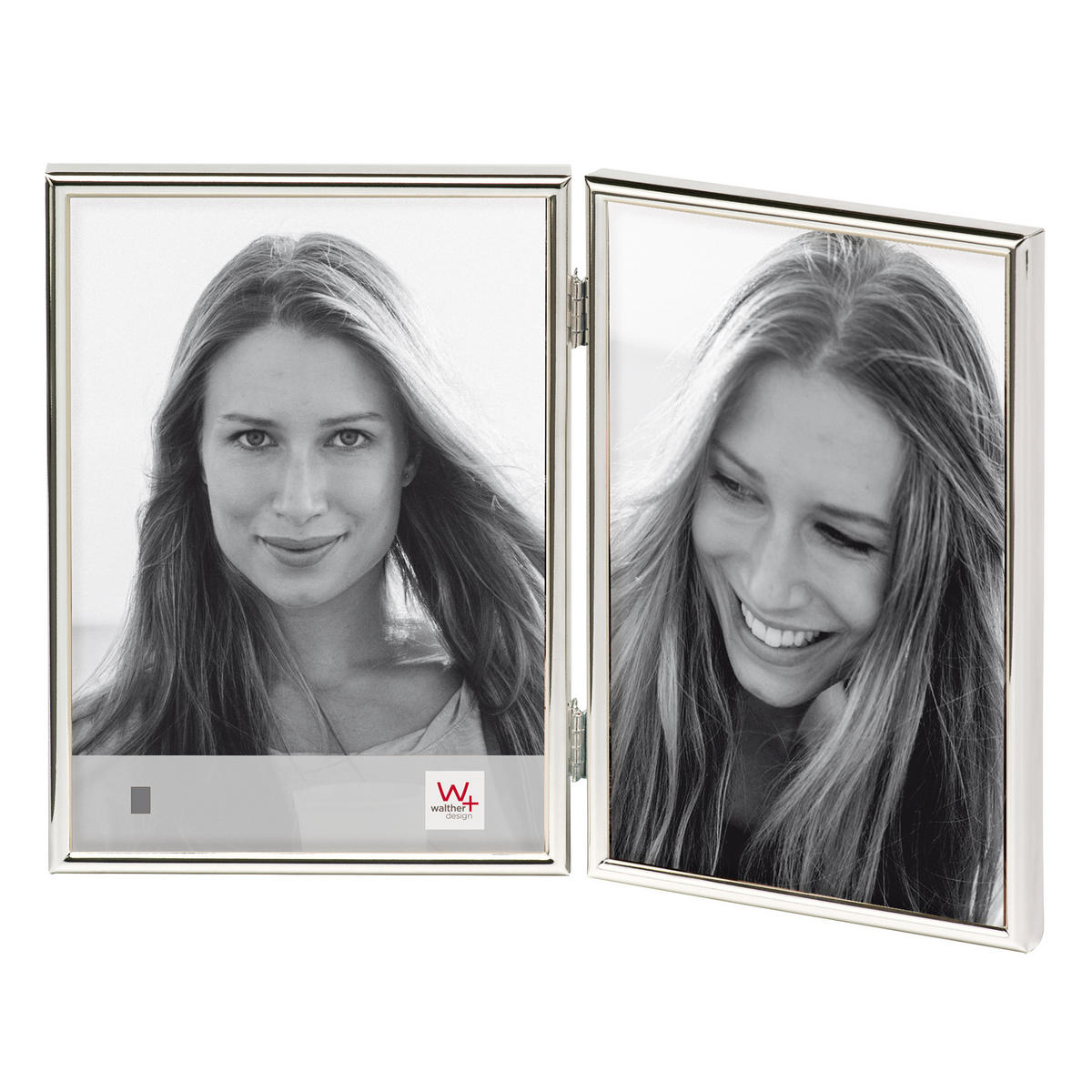 BILDERRAHMEN Chloe 2x9x13 cm, silber, vertikal - Silberfarben, Metall (9.9/13.7/1cm) - EMIX24