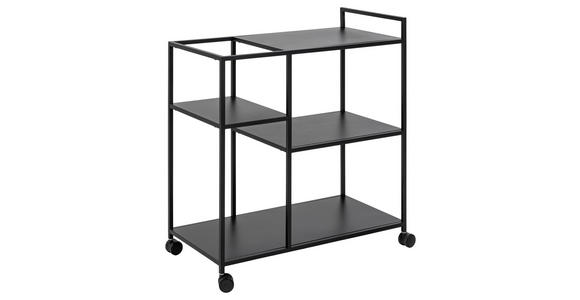 SERVIERWAGEN in Schwarz - Schwarz, Design, Metall (78/40/85cm) - Ambia Home