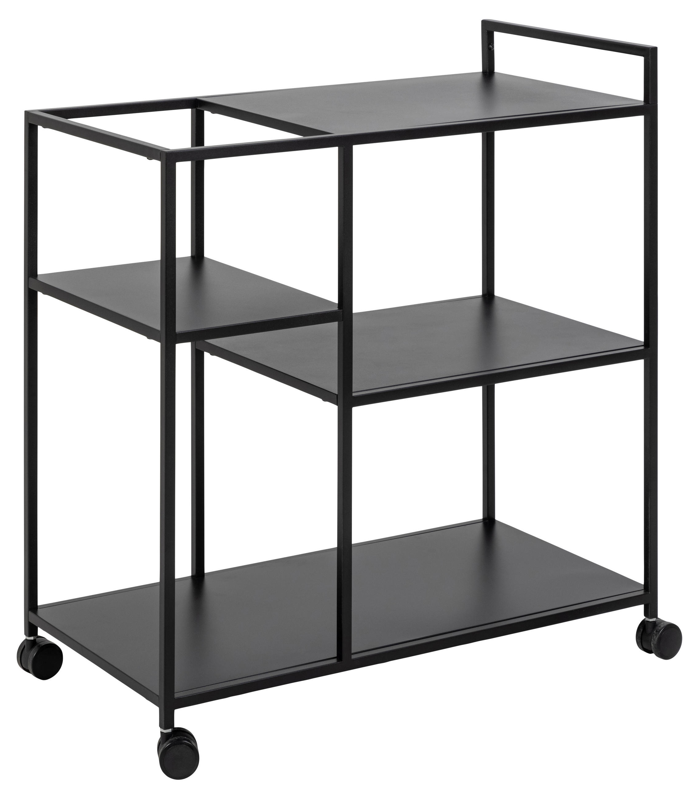 SERVIERWAGEN in Schwarz  - Schwarz, Design, Metall (78/40/85cm) - Ambia Home