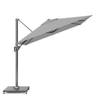AMPELSCHIRM eckig 2.5 x 2.5 m Voyager T¹ Basic 360° kippbar hellgrau/anthrazit - Hellgrau, Metall (250/250cm) - Platinum