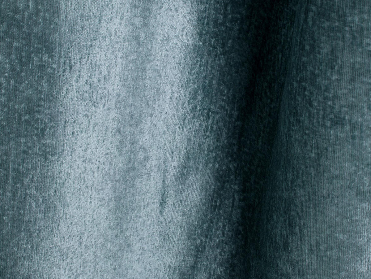 BETT mit Bettkasten und Kopfteil Lupine aus Chenille-Stoff blue jeans 160x200cm - Blau, Textil (160/200cm) - Micadoni