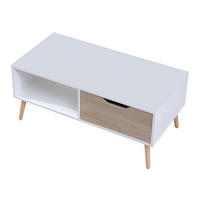 COUCHTISCH Freja Weiß - Weiß, Holzwerkstoff (100/49.5/43cm) - Happy Garden