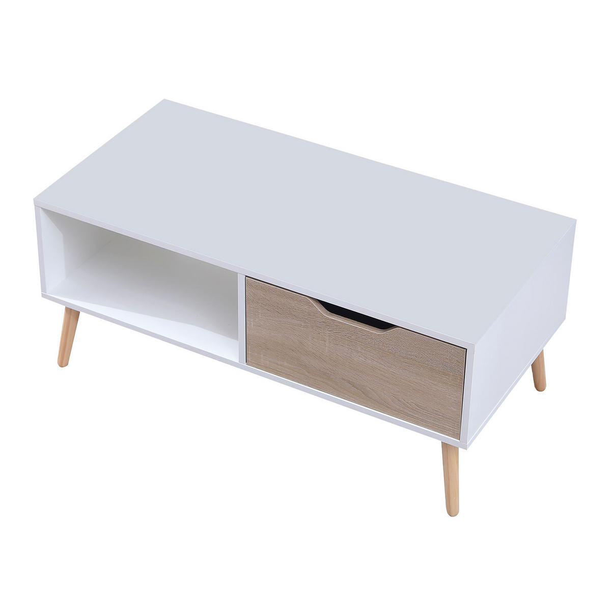 COUCHTISCH Freja Weiß - Weiß, Holzwerkstoff (100/49.5/43cm) - Happy Garden