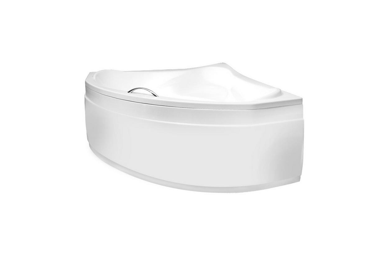 BADEWANNE Eckwanne EWA 134/134 mit Schürze Ablauf Füße - Weiß, Kunststoff (134/57.5/134cm) - bad land