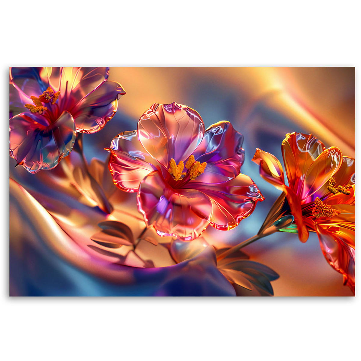 KUNSTDRUCK Bunt 90/60 cm - Multicolor, Textil (90/60cm) - KUNSTLOFT
