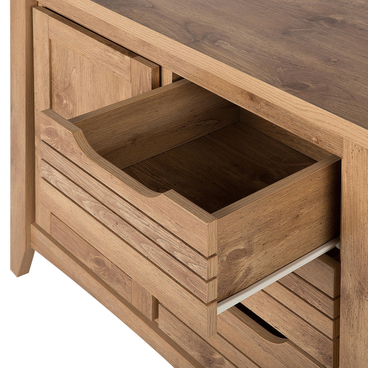SIDEBOARD se 2 dveřmi Hnědý Agora - hnědá, kompozitní dřevo (99/80/43cm) - Beliani