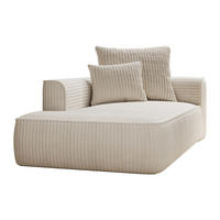 RECAMIERE ohne Schlaffunktion - 1 Person - Samt - Beige - - Beige, Textil (180/67/115cm) - Vente-Unique