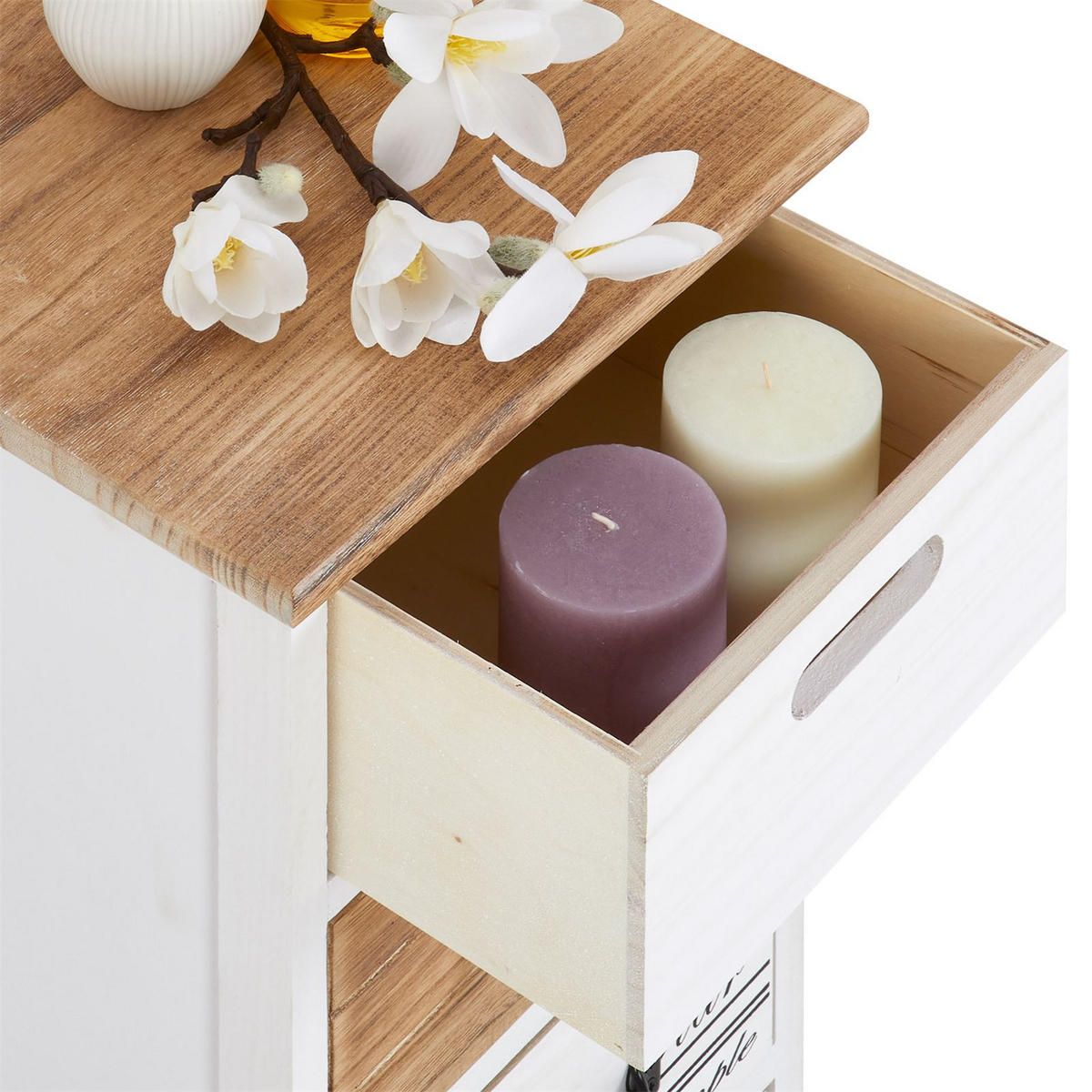 KOMMODE SALVA - Weiß, Holz (29/64/27cm) - CARO-Möbel