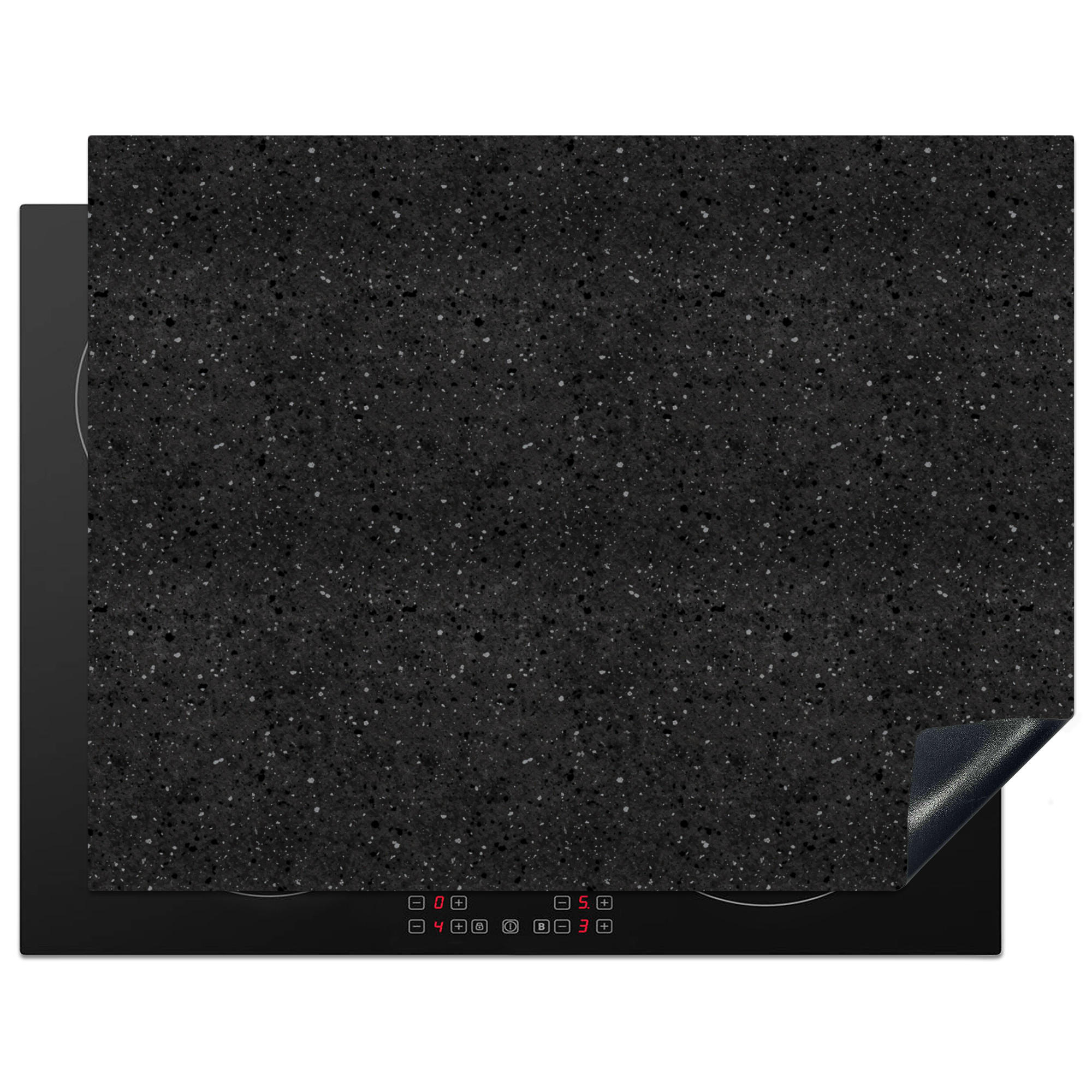 ZAŠČITA ZA INDUKCIJSKO PLOŠČO Beton 77x59 cm cm - antracit, umetna masa (77/59/0.2cm) - MuchoWow