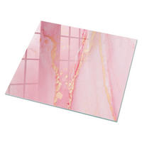GLASPLATTE 80x60 cm – Rosa Abstraktion - Beige, Glas (0.4/80/60cm) - ArtPrintCave