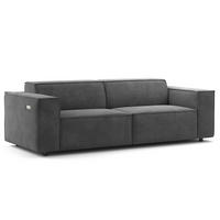 2,5-SITZER SOFA - Grau, Textil (223/70/96cm) - home24