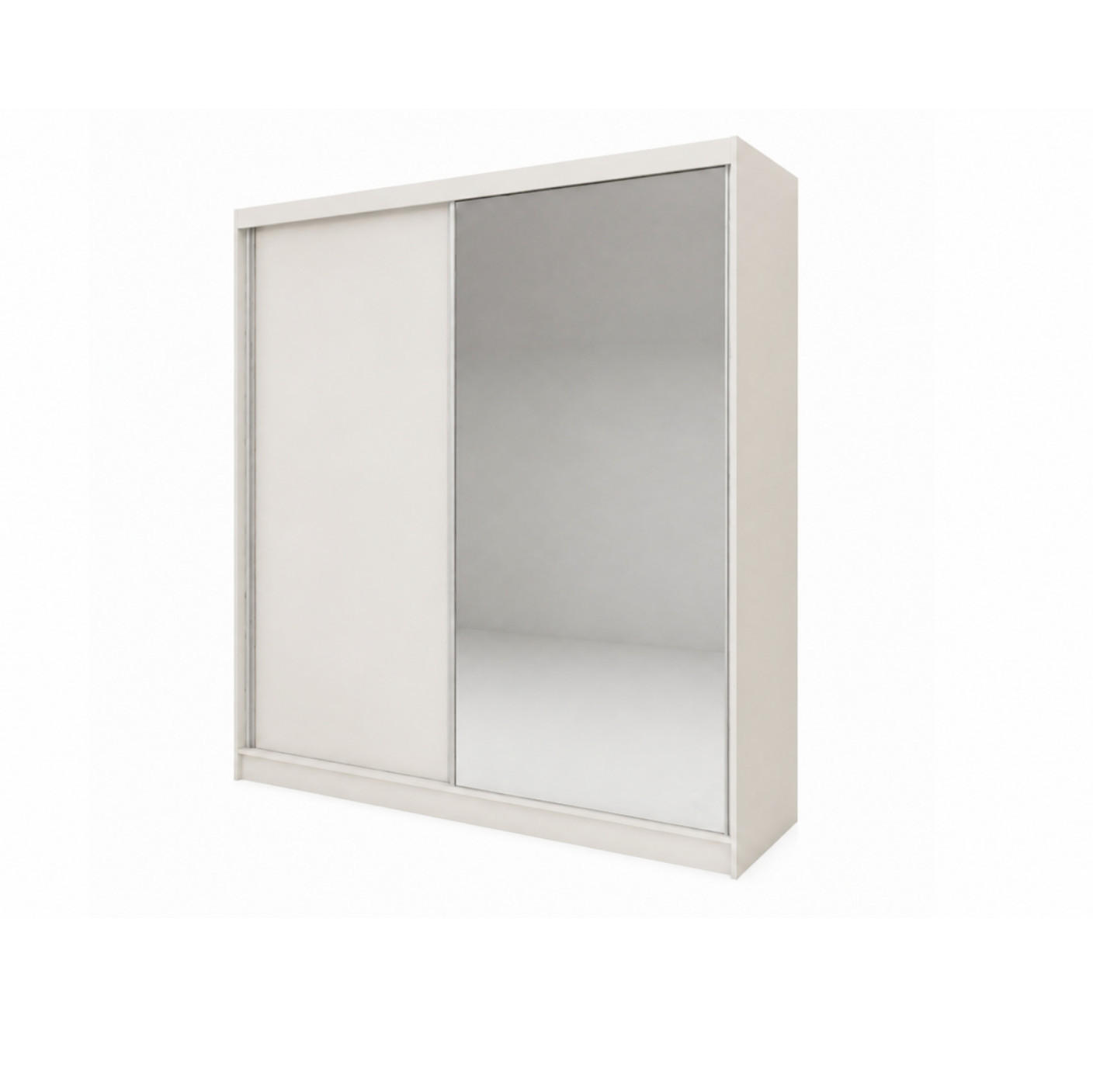 Margaret Hadas24 Schwebetürenschrank Weiß 200x216x61 cm
