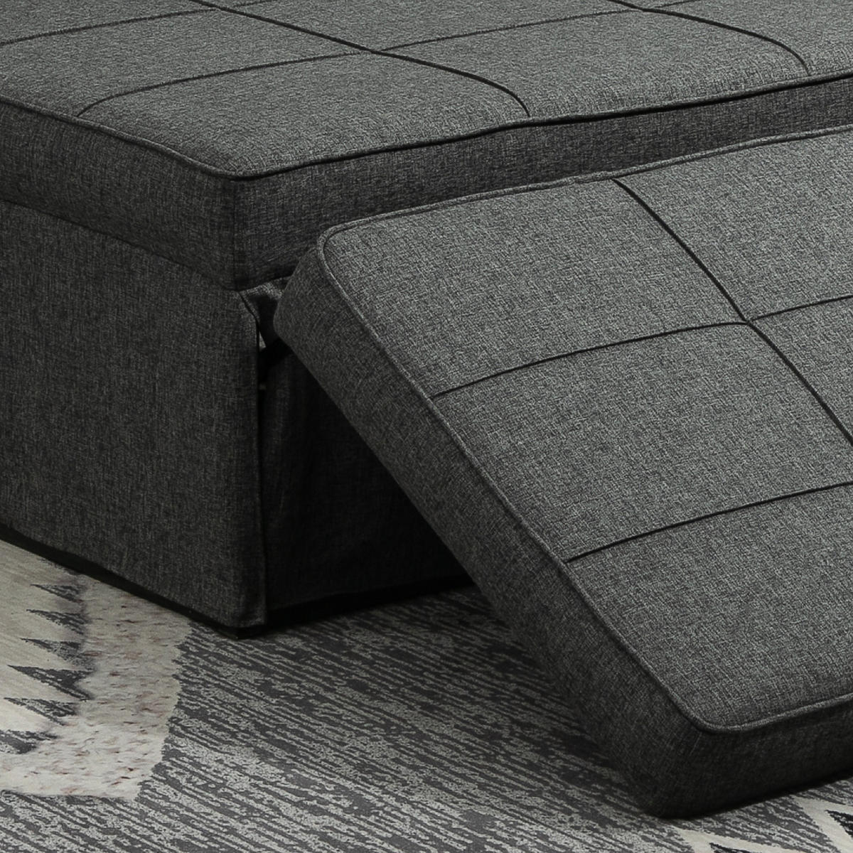 SCHLAFSESSEL 4-in-1 DE-14539 mit 5-fach verstellbarer Rückenlehne Grau - Grau, Metall (179/78/95cm) - ComfortXL