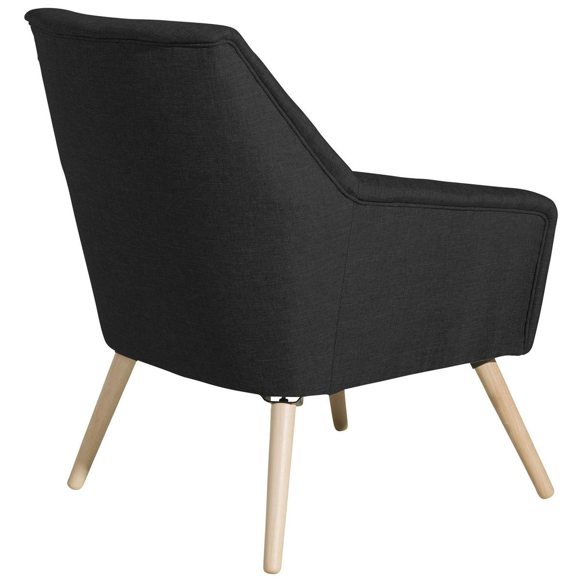 SESSEL Kachka Bezug Flachgewebe Buche natur / schwarz - Schwarz, Kunststoff (67/81/71cm) - 58aufmkessel