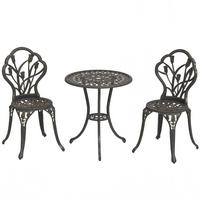 GARTEN-BEISTELLTISCHSET Bronze 3 Stück - Bronzefarben, Naturmaterialien (60/60/67cm) - GiPP