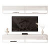 WOHNWAND Calante mit LED-Beleuchtung - Weiß Hochglanz, Holzwerkstoff (180/30/35cm) - Lookway