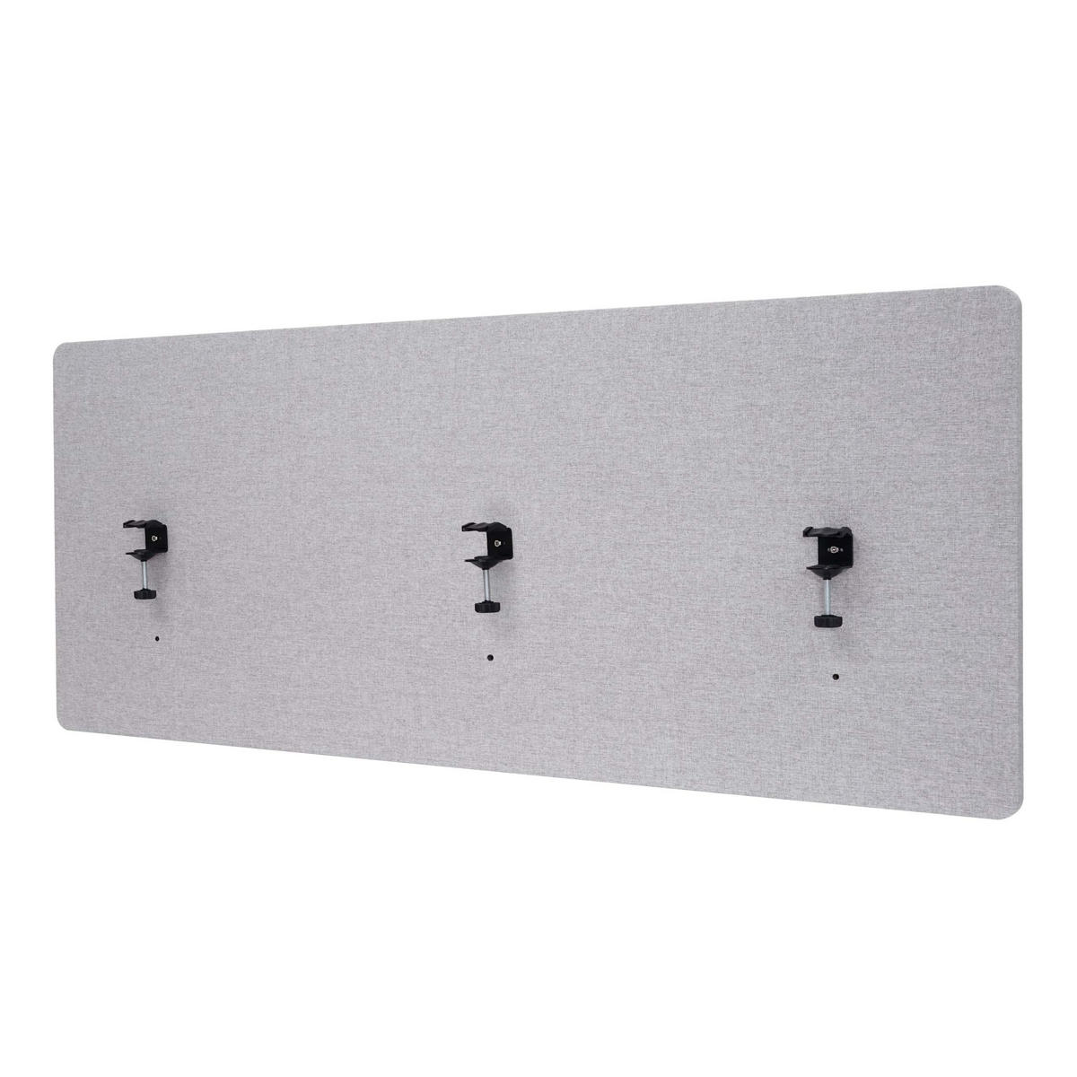 AKUSTIK-TISCHTRENNWAND Grau - Grau, Textil (160/60/2cm) - MCW