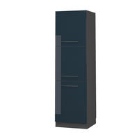 SKŘÍŇKA NA VESTAVĚNOU TROUBU Fame-Line Tmavě modrá s vysokým leskem - antracitová/tmavě modrá, kompozitní dřevo (60/206.8/58cm) - Vicco