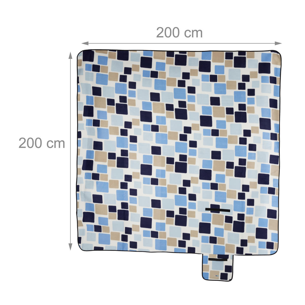 PIKNIK odeja - večbarvno, kovina/tekstil (200/200cm) - Relaxdays